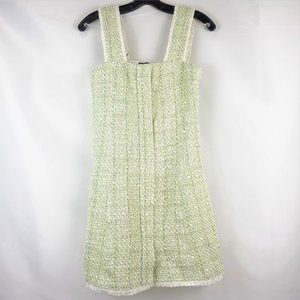 Maje Green Tweed Mini Dress